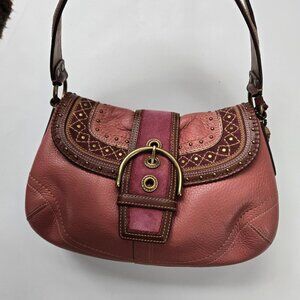 Vintage Pink Soho Leather Coach Bag